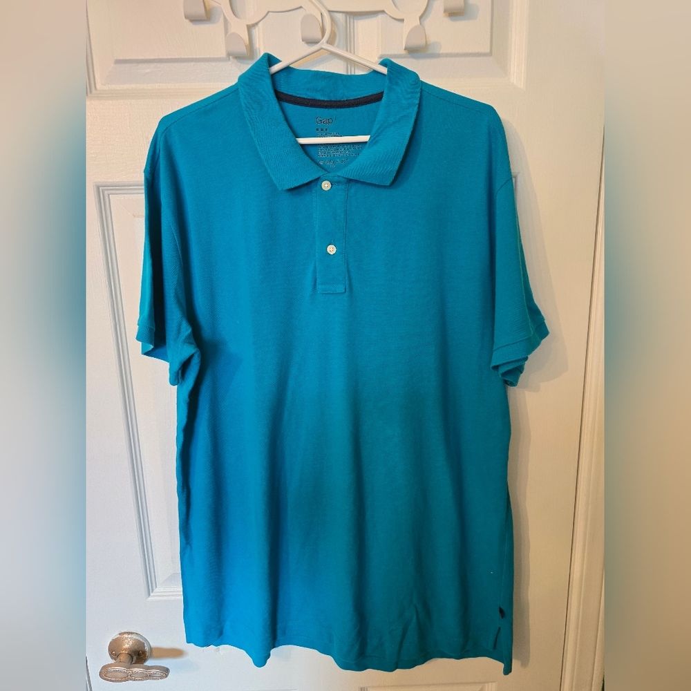 Gap Casual Teal Polo Shirt